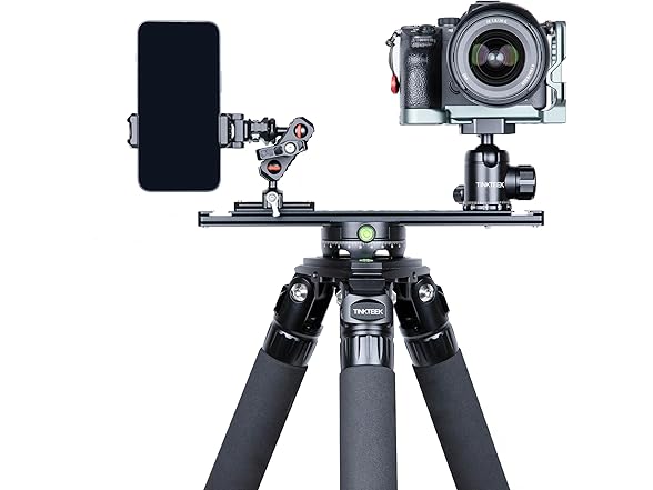 Dual Camera Mount Tripod Extension Bar