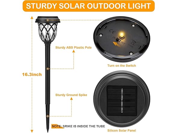 ruhotili Solar Lights Outdoor, 12 Pack