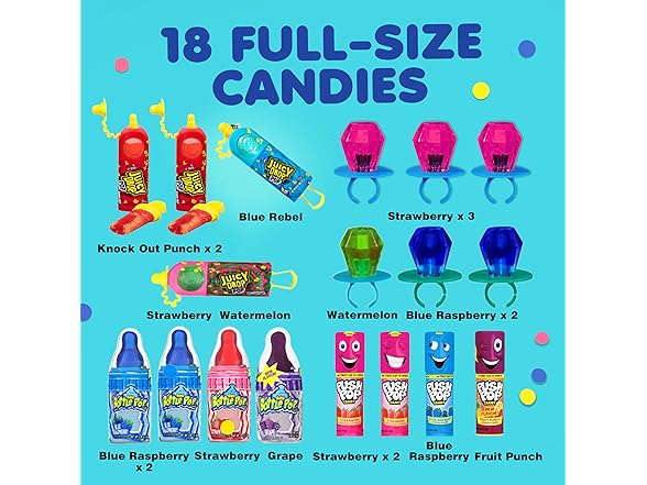 Bazooka Candy Brands Candy Variety Pack, 18 Count