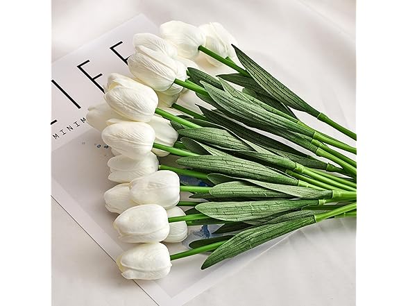 Mikasa White Faux Tulips Artificial Flowers