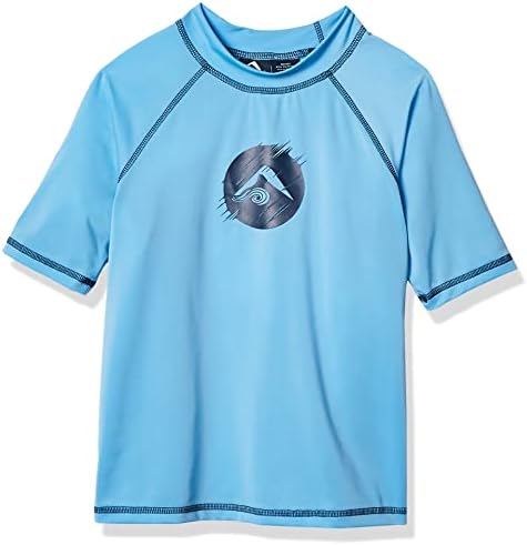 Kanu Surf Boys' Paradise UPF 50 Sun Protective Rashguard Swim Shirt, Dolphin Alaska Blue, 4T