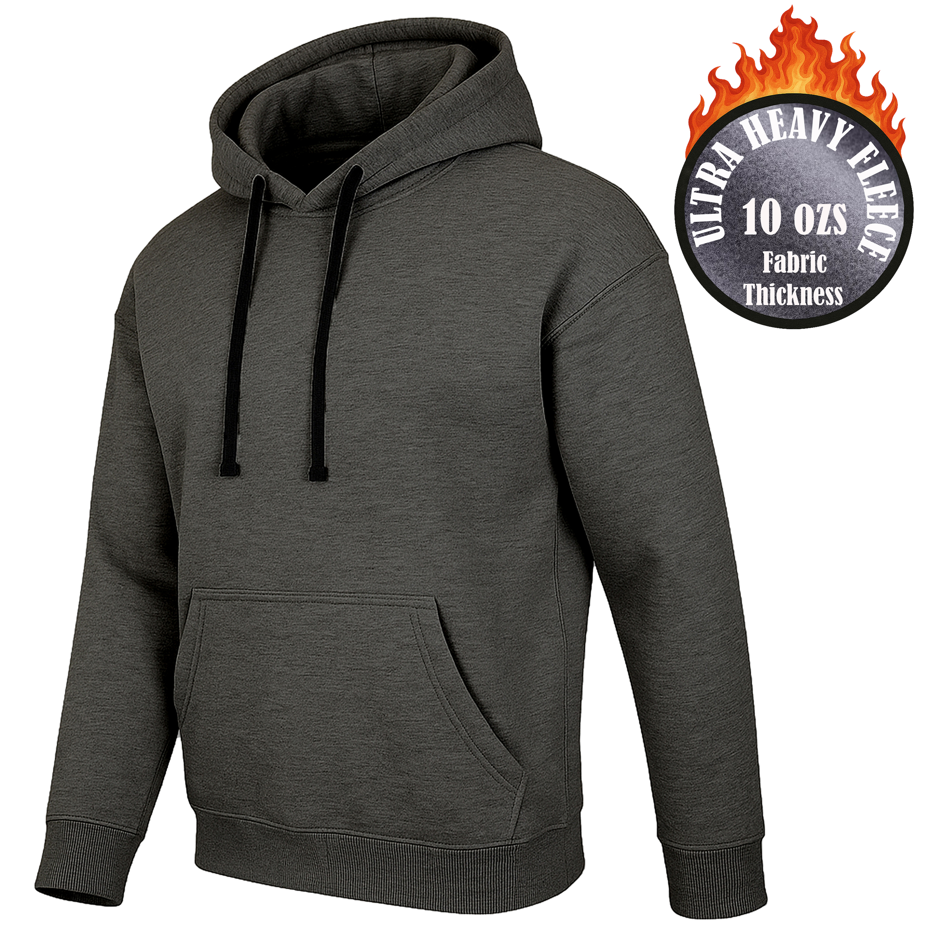 Mens Heavyweight Fleece-Lined Pullover Hoodie - Gallery 18