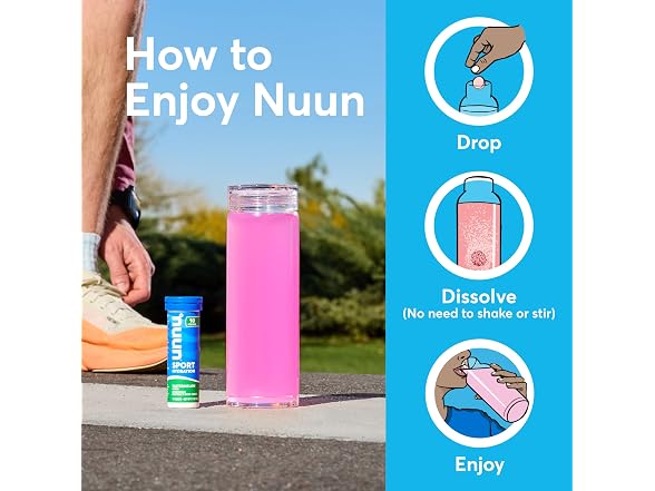 10PK Nuun Sport Electrolyte Tablets, Tri-Berry