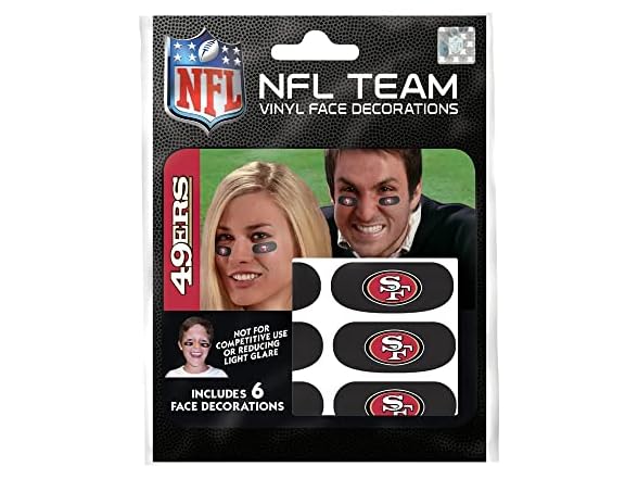 San Francisco 49ers Eye Black Stickers