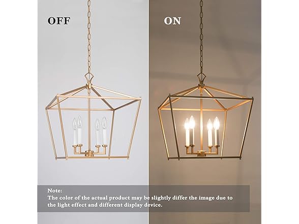 Gold Chandelier, 17.5"x17.5"x20"