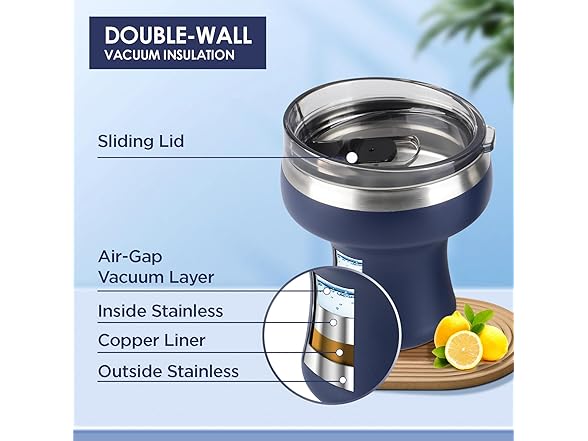 Olympia Tools Vacuum Insulated Stainless Steel Martini Glass, Set of 4