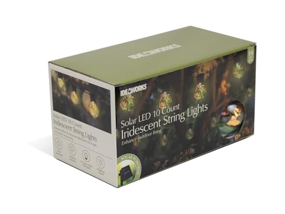 Ideaworks Solar Iridescent String Lights - 10ct