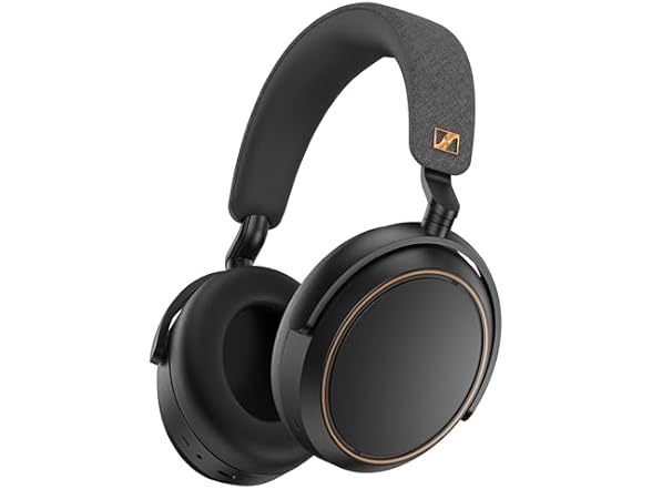 Sennheiser Consumer Audio Momentum 4 Wireless Headphones - Bluetooth Headset for Crystal-Clear Calls with Adaptive Noise Cancellation, 60h Battery Life, Lightweight Folding Design - Black/Copper (Open Box)