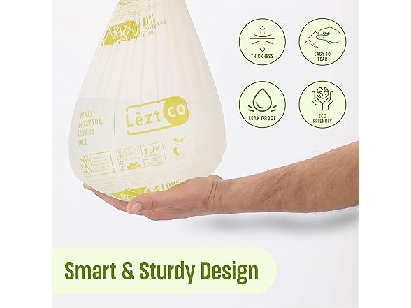 LEZT CO Compostable Garbage Bags