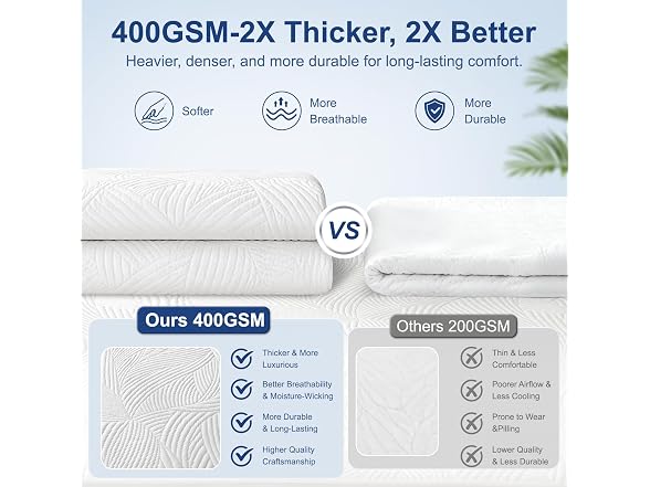 Hisheet Cooling Waterproof Mattress Protector