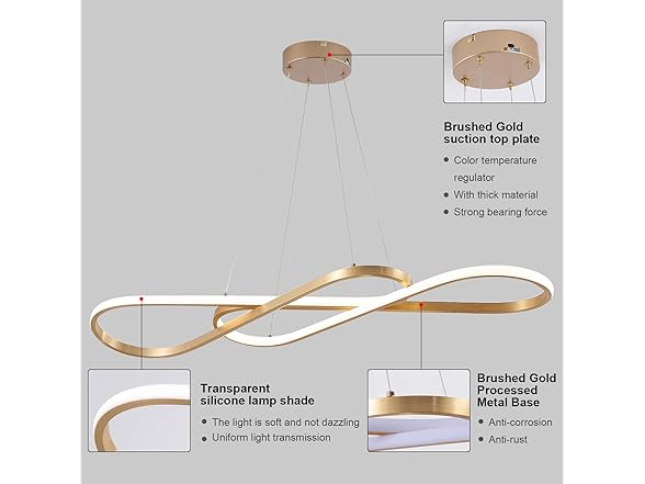 Afaoel Modern LED Dimmer Chandelier | 40in