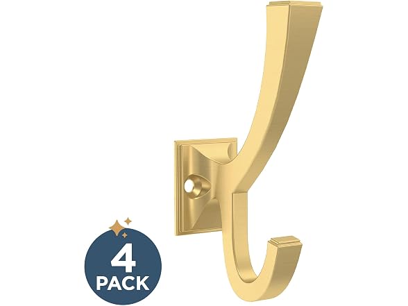 Franklin Brass Classic Edge (4-Pack) Coat and Hat Wall Hooks