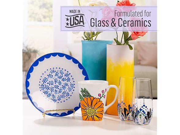 FolkArt Enamel Glass & Ceramic Paint Aqua