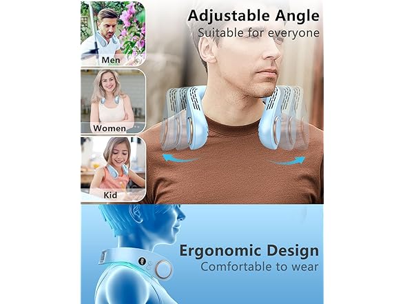 FWV Face Fan Neck Cooler Around the Neck
