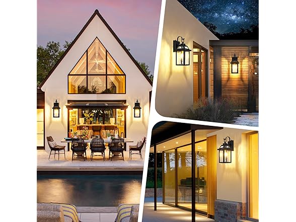 BesLowe Dusk to Dawn Outdoor Wall Lights