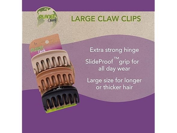 GOODY Planet Sustainable Round Claw Clips
