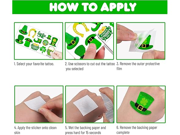 St.Patricks Day Temporary Tattoos