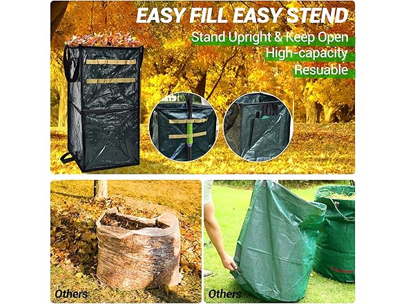 Florelf 30 gal Collapsible Garden Bags