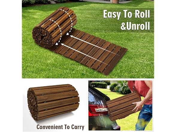Coperat 12FT Wooden Garden Pathway
