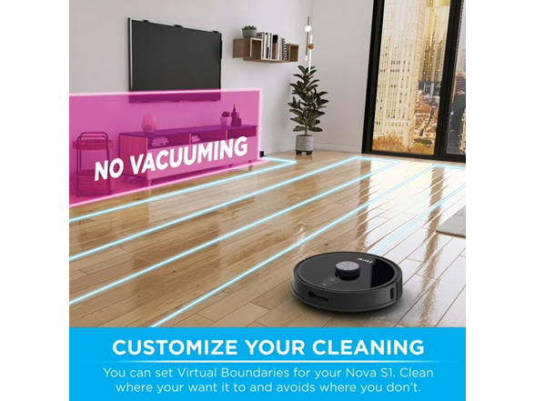 (NEW) iHome iHRVS1PRO-3BLK Nova S1 Pro Self Empty Robot V