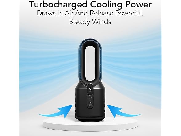 EZ-CHILL 14-in Rechargeable Bladeless Fan