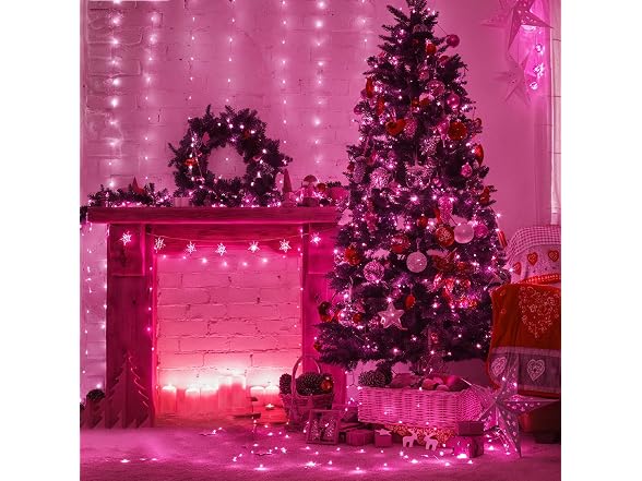 Lakumu 12 Pack Pink Led Fairy Lights