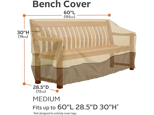 Classic Accessories Veranda 60" Patio Bench Cover
