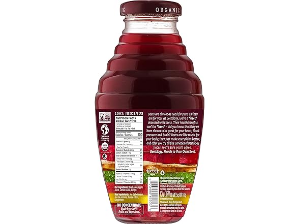 6PK Beetology Organic Beet, Lemon and Ginger Juice