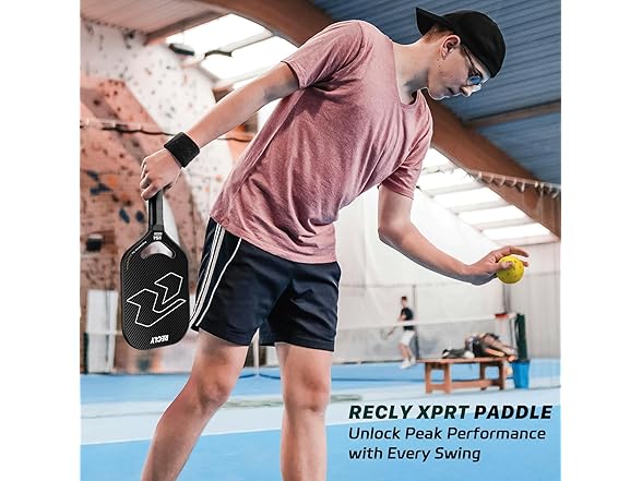 Recly Pickleball Paddle, 3K Carbon Fiber
