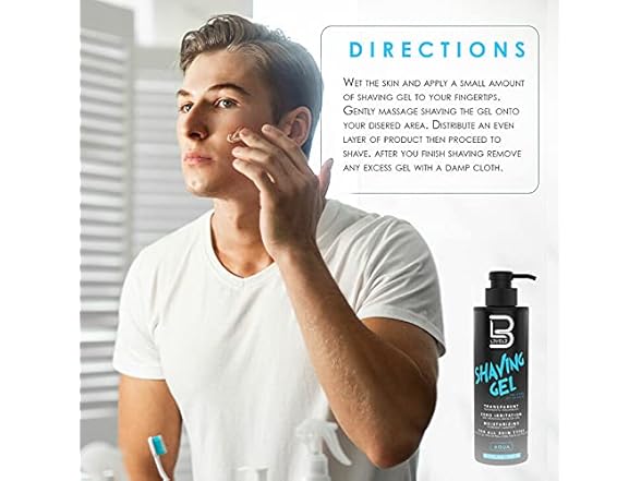 (3 Pack) Level 3 Transparent Shaving Gel, Ice, 16.9 oz