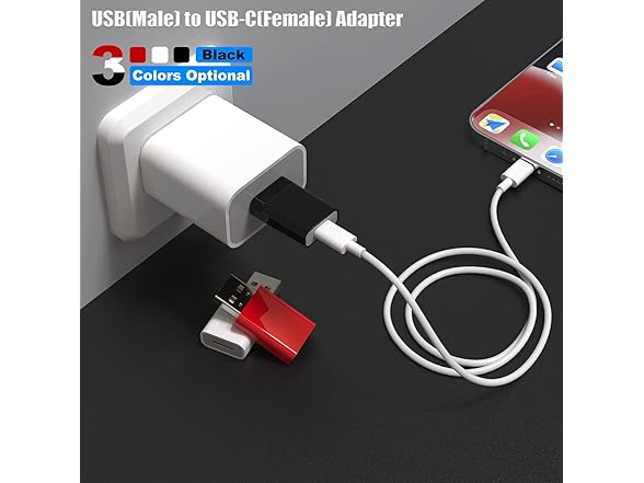LMUBOY USB to USB-C Female Adapter Pack-