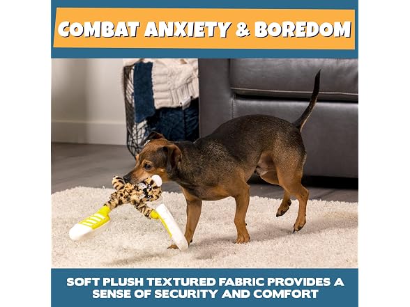 Pet Factory Squeaky Sneakers Bungee Tug Plush