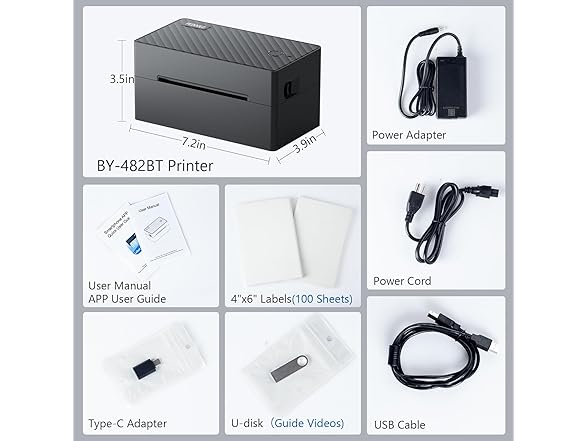 PEDOOLO Bluetooth Thermal Printer Packages