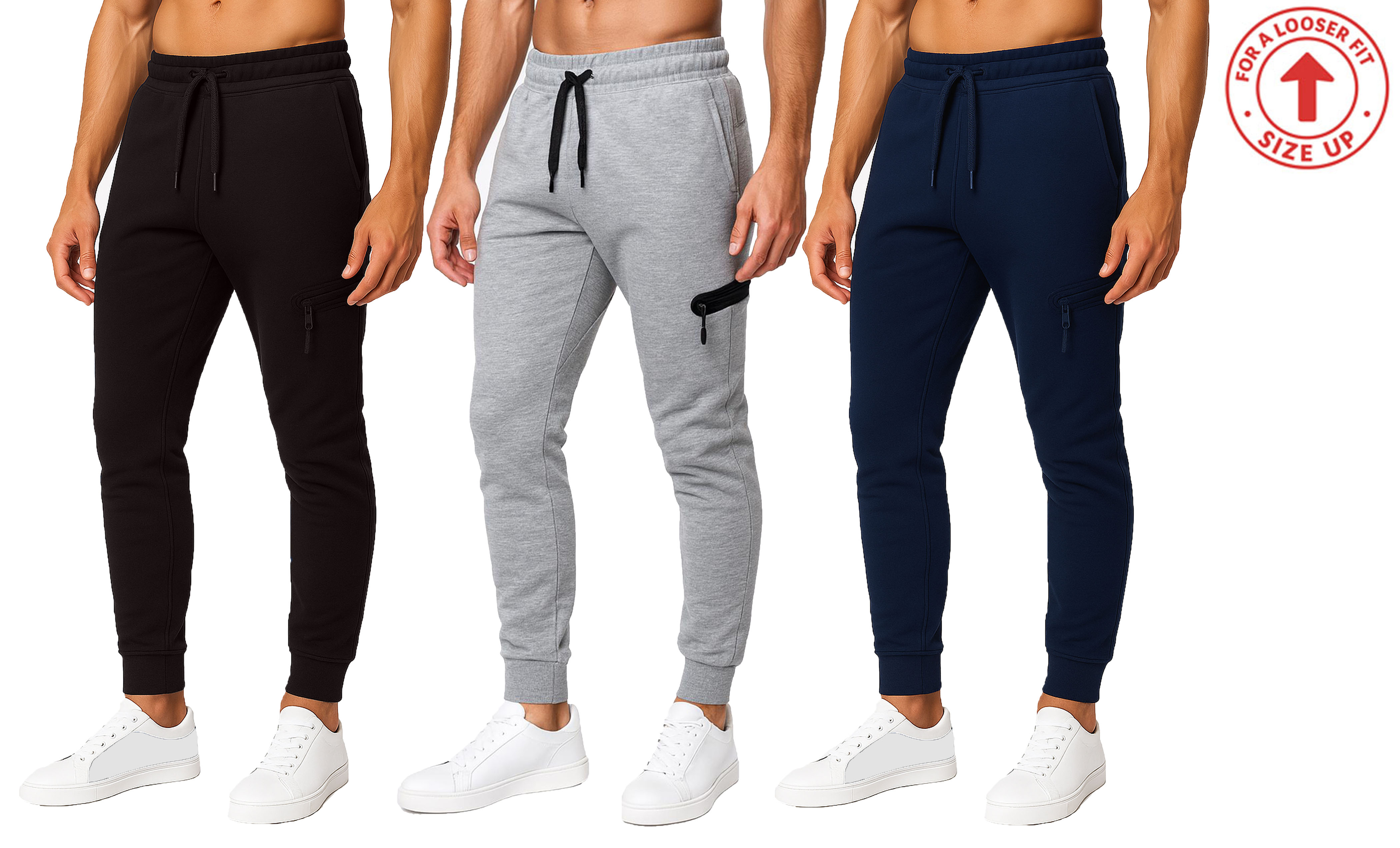 3Pk Mens Tech Fleece Jogger Pants (S-3XL) - Gallery 16