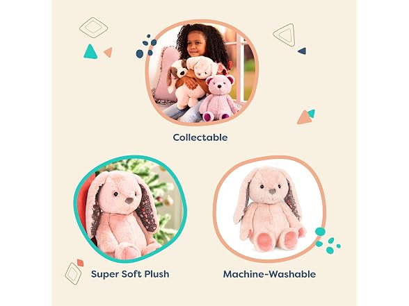 B. toys – 12-Inch Pink Plush Bunny