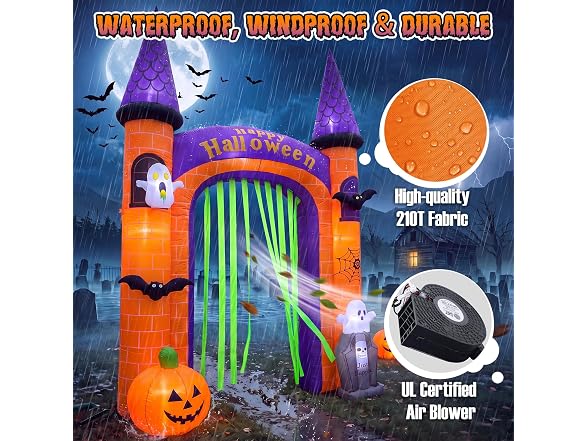 12.5FT Halloween Inflatable Arch Tombstone