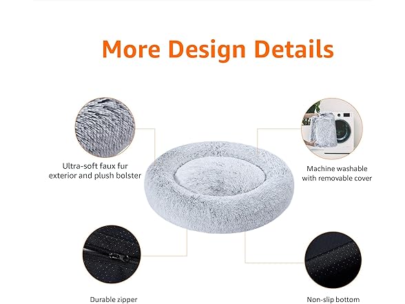 AmazonBasics Donut Pet Bolster Bed for Dog