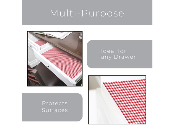 Smart Design Shelf Liner - Red Gingham