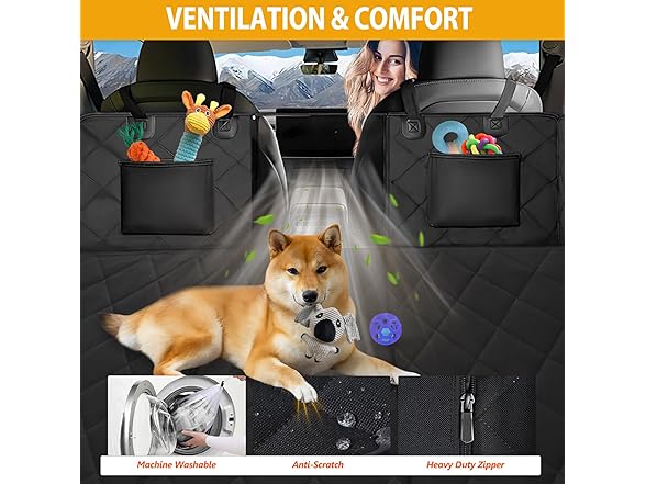 Back Seat Extender for Dogs-Large Space