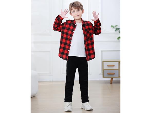 Sangtree Boys (7-8 Years) Flannel Long Down Shirts