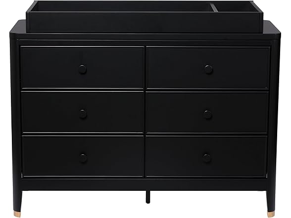 Little Seeds Aster 6-Drawer Dresser, Black