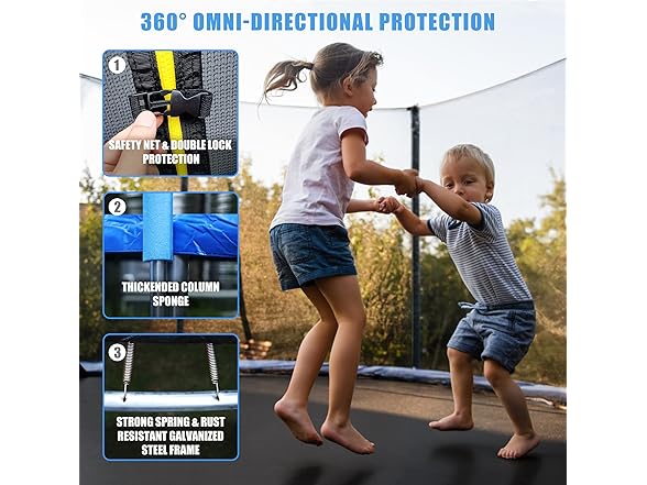 Tiktun Pro Trampoline with Safety Enclosure 10Ft