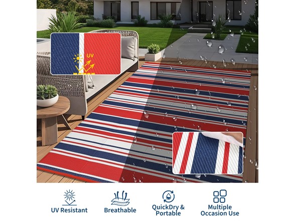 GarveeHome Outdoor Rug Mat for Patio