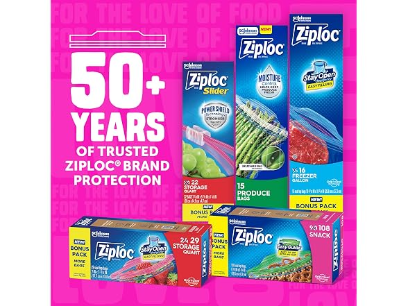 Ziploc Quart Food Storage Bags
