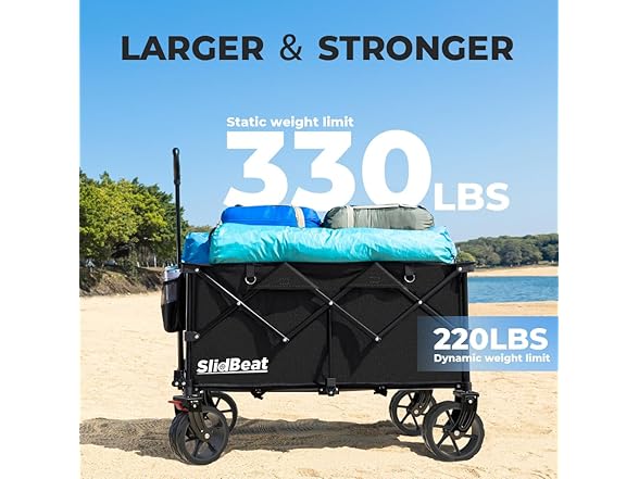 220L Collapsible Wagon with Big Wheels