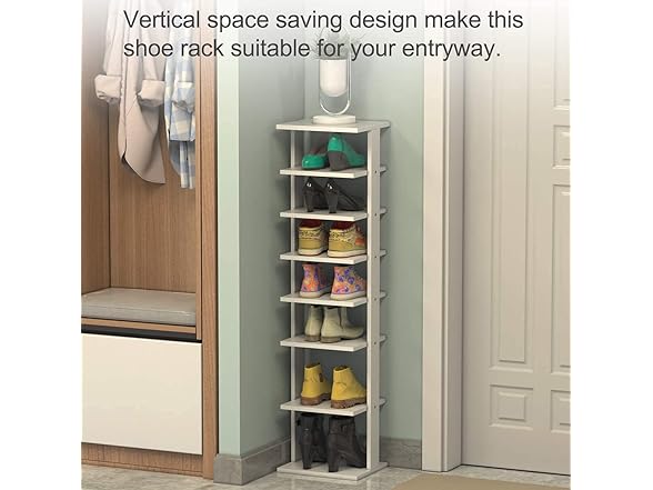 Squareful 7-Tier Wooden Shoe Rack