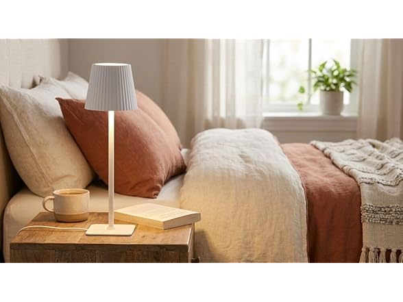 Mikasa 14.8-Inch White Rechargeable LED 