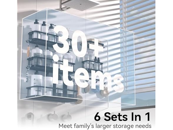 6 Pack Large Capacity Shower Caddy