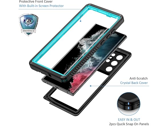 Lanhiem Galaxy S22 Ultra Waterproof Case