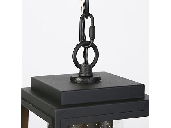 GEPOW Black Outdoor Pendant Light